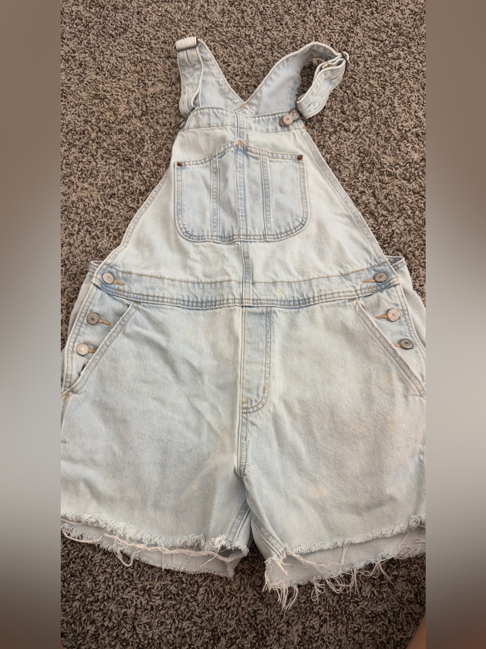 Old Navy Light Blue Denim Short Overalls